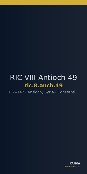 RIC VIII Antioch 49 — CANOA