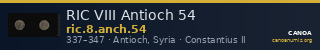 RIC VIII Antioch 54 — CANOA