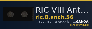 RIC VIII Antioch 56 — CANOA