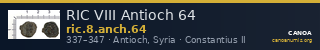 RIC VIII Antioch 64 — CANOA