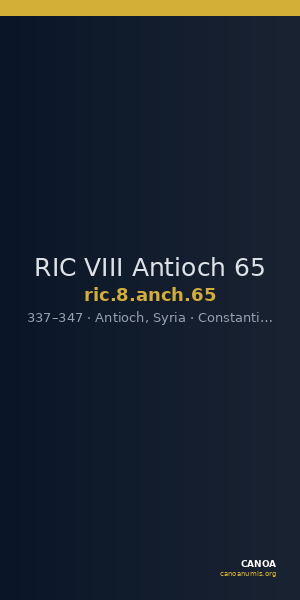RIC VIII Antioch 65 — CANOA