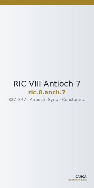 RIC VIII Antioch 7 — CANOA