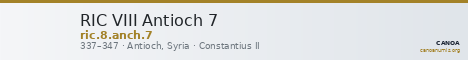 RIC VIII Antioch 7 — CANOA