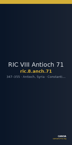RIC VIII Antioch 71 — CANOA
