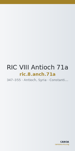 RIC VIII Antioch 71a — CANOA