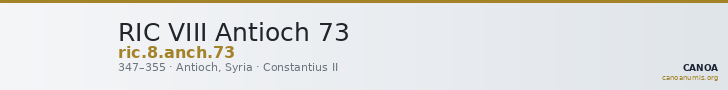 RIC VIII Antioch 73 — CANOA