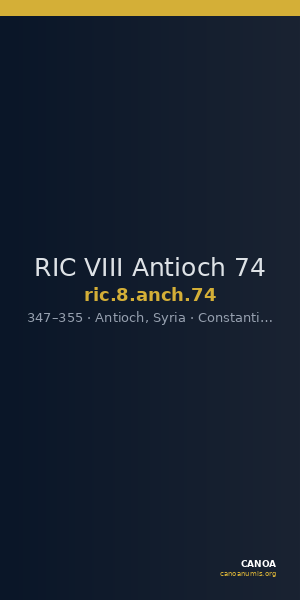 RIC VIII Antioch 74 — CANOA