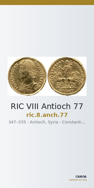 RIC VIII Antioch 77 — CANOA