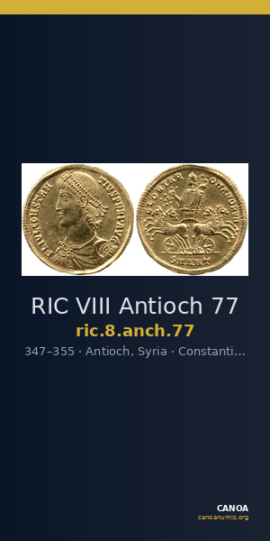 RIC VIII Antioch 77 — CANOA