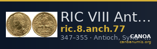 RIC VIII Antioch 77 — CANOA