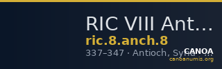 RIC VIII Antioch 8 — CANOA