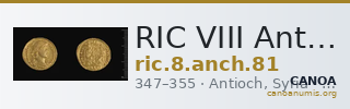 RIC VIII Antioch 81 — CANOA