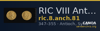 RIC VIII Antioch 81 — CANOA