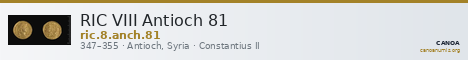 RIC VIII Antioch 81 — CANOA