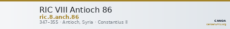 RIC VIII Antioch 86 — CANOA