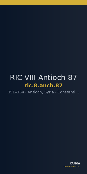 RIC VIII Antioch 87 — CANOA