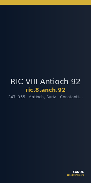 RIC VIII Antioch 92 — CANOA