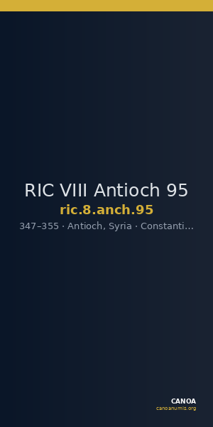 RIC VIII Antioch 95 — CANOA