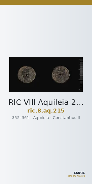 RIC VIII Aquileia 215 — CANOA