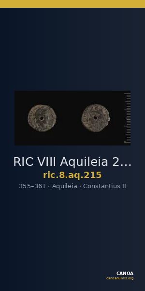 RIC VIII Aquileia 215 — CANOA