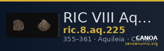 RIC VIII Aquileia 225 — CANOA
