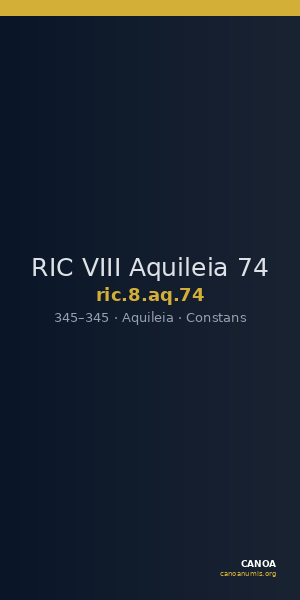 RIC VIII Aquileia 74 — CANOA