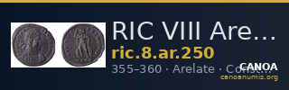 RIC VIII Arelate 250 — CANOA