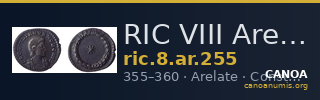 RIC VIII Arelate 255 — CANOA