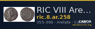RIC VIII Arelate 258 — CANOA