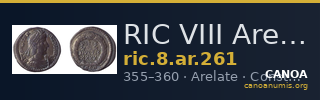RIC VIII Arelate 261 — CANOA