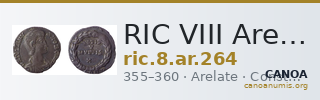RIC VIII Arelate 264 — CANOA