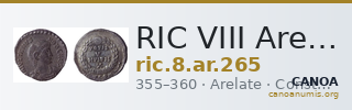 RIC VIII Arelate 265 — CANOA