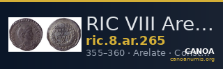 RIC VIII Arelate 265 — CANOA