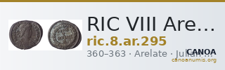 RIC VIII Arelate 295 — CANOA