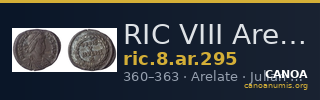RIC VIII Arelate 295 — CANOA