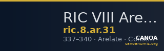 RIC VIII Arelate 31 — CANOA
