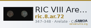 RIC VIII Arelate 72 — CANOA