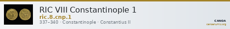 RIC VIII Constantinople 1 — CANOA