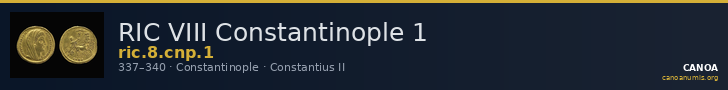 RIC VIII Constantinople 1 — CANOA