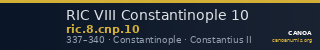 RIC VIII Constantinople 10 — CANOA