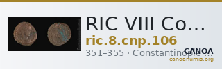 RIC VIII Constantinople 106 — CANOA