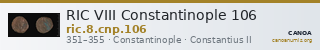 RIC VIII Constantinople 106 — CANOA