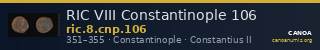 RIC VIII Constantinople 106 — CANOA