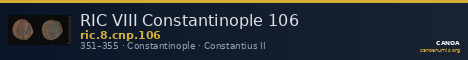 RIC VIII Constantinople 106 — CANOA