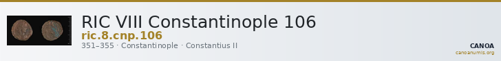 RIC VIII Constantinople 106 — CANOA
