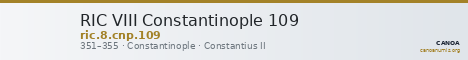 RIC VIII Constantinople 109 — CANOA