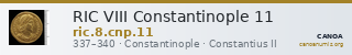 RIC VIII Constantinople 11 — CANOA