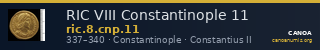 RIC VIII Constantinople 11 — CANOA