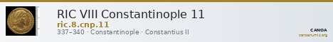 RIC VIII Constantinople 11 — CANOA