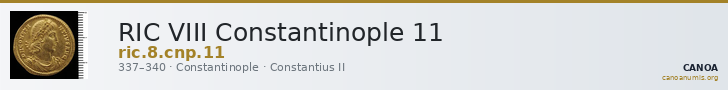 RIC VIII Constantinople 11 — CANOA